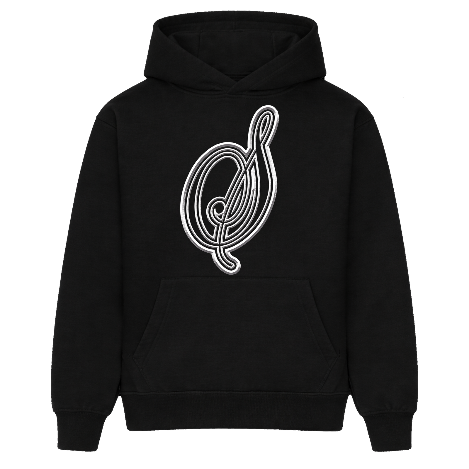 Musical Black Hoodie Spaz